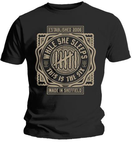 T-Shirt While She Sleeps This Is The Six Mens T Shirt: M