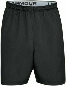 Fitnes hlače Under Armour Woven Wordmark Black/Zinc Gray L Fitnes hlače - 1