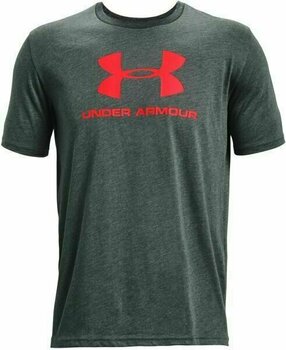 Fitness póló Under Armour Men's UA Sportstyle Logo Short Sleeve Pitch Gray Medium Heather/Beta L Fitness póló - 1
