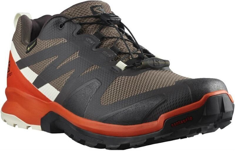 Moške outdoor cipele Salomon XA Rogg GTX Peppercorn/Cherry To/Vanilla 44 2/3 Moške outdoor cipele