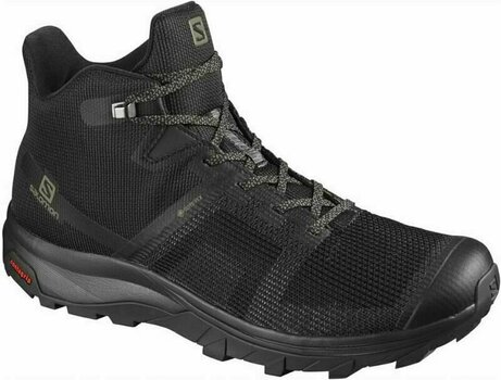 Chaussures outdoor hommes Salomon Outline Prism Mid GTX Black/Black/Castor Gray 44 2/3 Chaussures outdoor hommes - 1