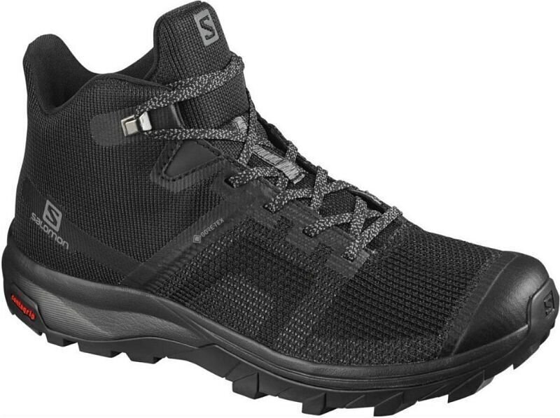 Дамски обувки за трекинг Salomon Outline Prism Mid GTX W Black/Quiet Shade/Quarry 37 1/3 Дамски обувки за трекинг