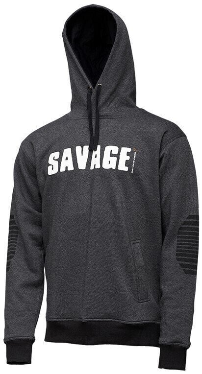 Sudadera Savage Gear Sudadera Logo Hoodie Dark Grey Melange S