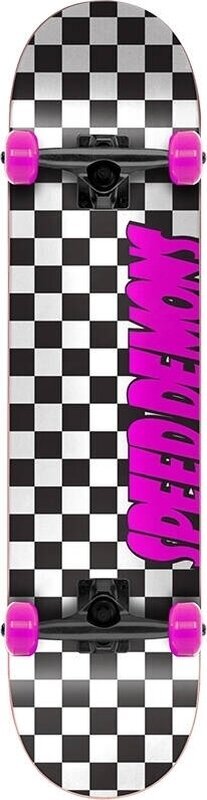Skateboardul Speed Demons Checkers Checkers Pink Skateboardul