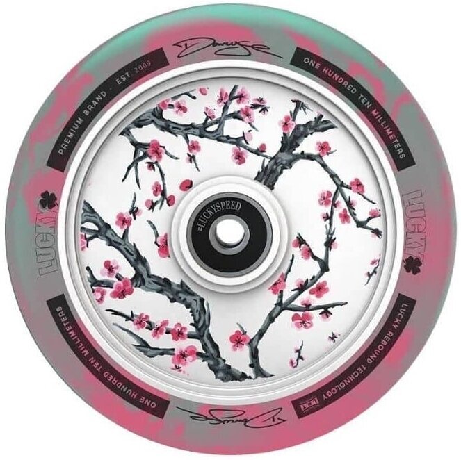 Scooter Wheel Lucky Darcy Cerry-Evans Teal-Pink-White Scooter Wheel