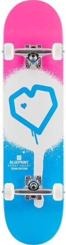 Skejtbord Blueprint Spray Heart V2 Pink/Blue Skejtbord