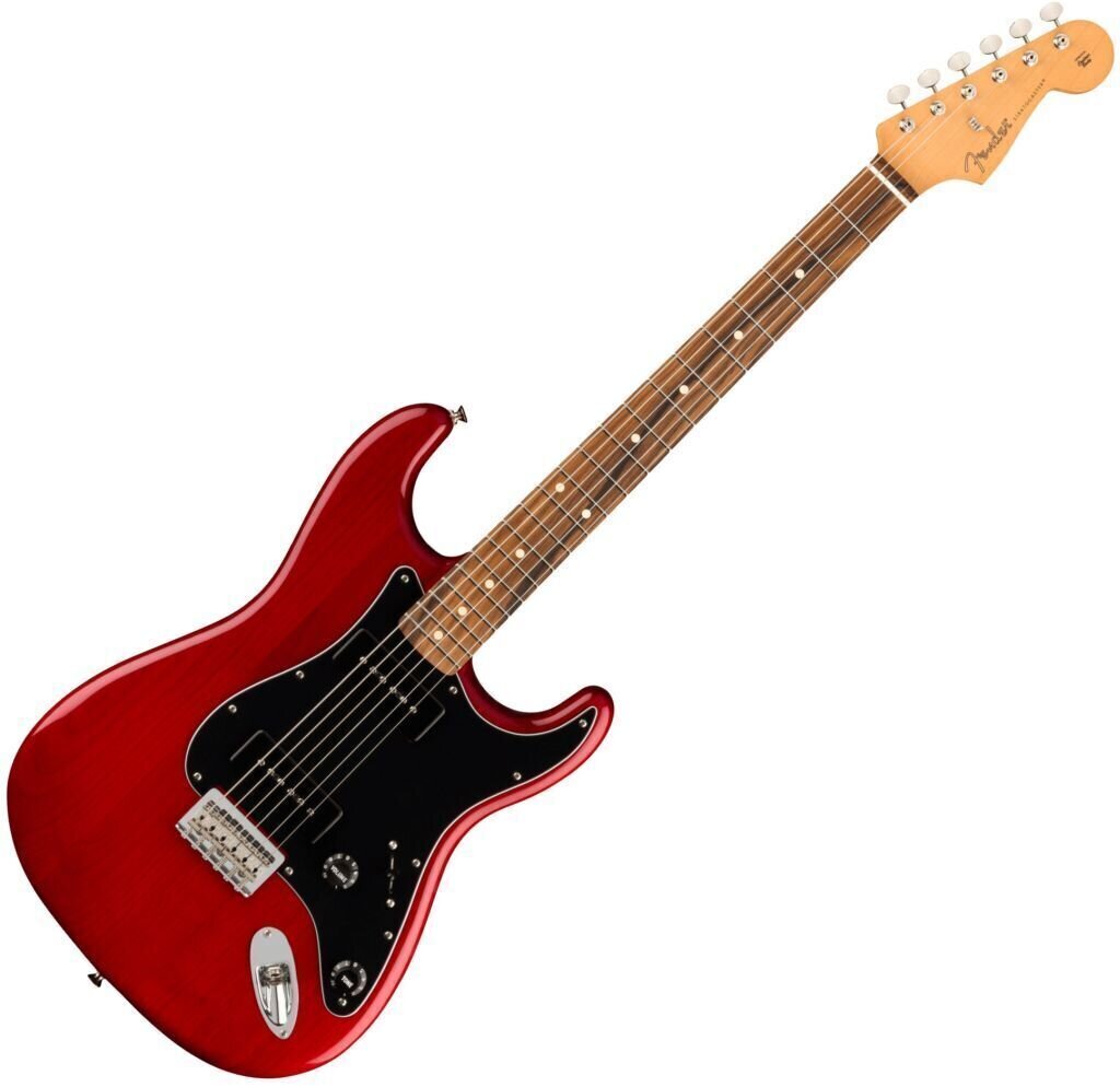 Elektrisk guitar Fender Noventa Stratocaster PF Crimson Red Transparent