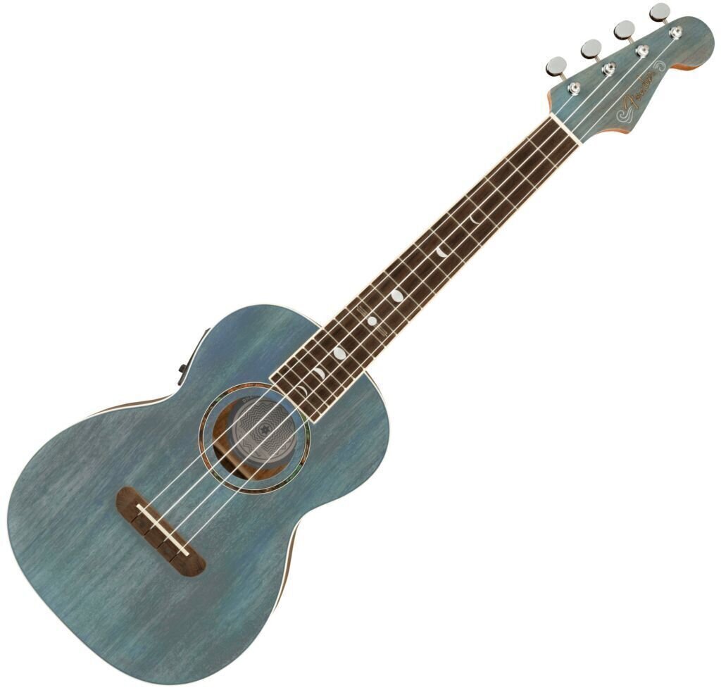 Tenori-ukulele Fender Dhani Harrison Uke WN Tenori-ukulele Turquoise