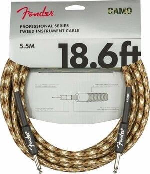 Nástrojový kabel Fender Professional Series Hnědá-Žlutá 5,5 m Rovný - Rovný - 1