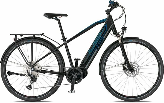 Bicicletta elettrica da Trekking / City 4Ever Mercury Sport 1 Shimano Deore RD-M5120 1x10 Nero-Blu 17" - 1