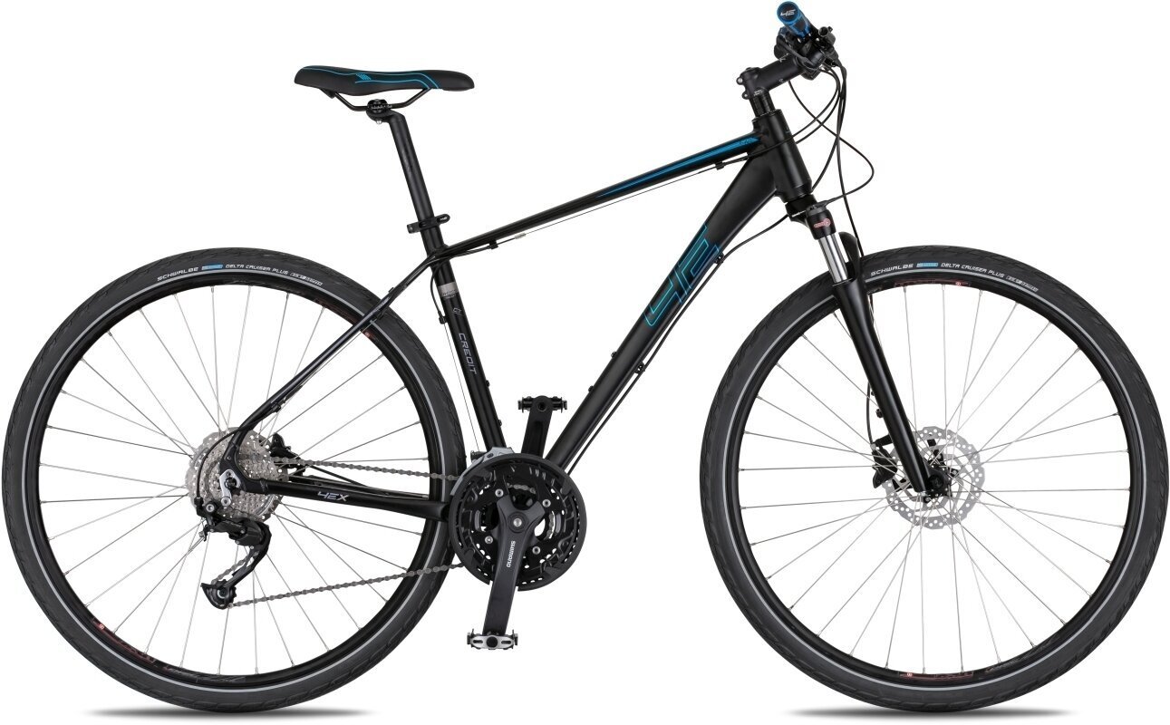 Ποδήλατο Trekking / Υβριδικό παντός εδάφους 4Ever Credit Disc Μαύρο-Metallic Blue 17" Ποδήλατο Trekking / Υβριδικό παντός εδάφους