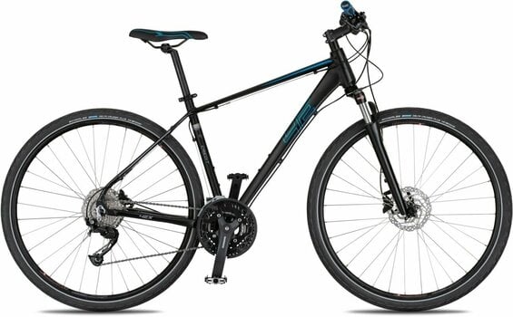 Ποδήλατο Trekking / Υβριδικό παντός εδάφους 4Ever Credit Disc Μαύρο-Metallic Blue 19" Ποδήλατο Trekking / Υβριδικό παντός εδάφους - 1