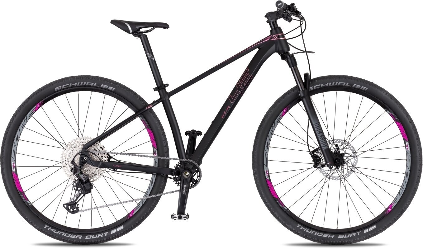 Hardtail bicykel 4Ever Yoga Light 1 Shimano XT RD-M8100 1x12 Čierna-Metallic Rose 16"
