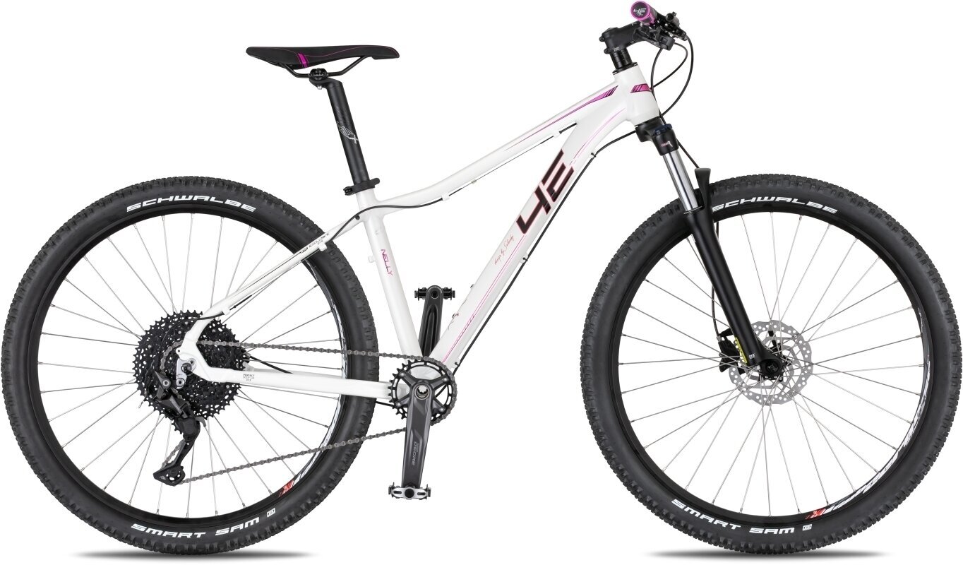 Bicicleta hardtail 4Ever Nelly Sport Shimano Deore RD-M5120 1x10 Alb-Roz 15,5"