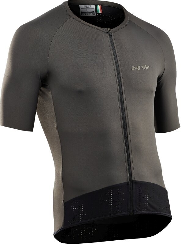 Odzież kolarska / koszulka Northwave Essence Jersey Short Sleeve Golf Graphite S