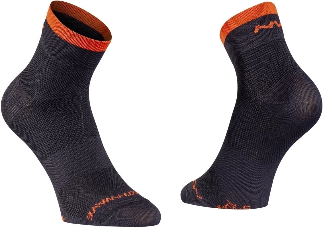 Cyklo ponožky Northwave Origin Sock Black/Siena Ora XS Cyklo ponožky