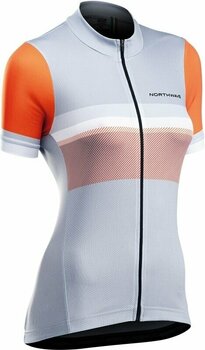 Pyöräilypaita Northwave Womens Origin Jersey Short Sleeve Pelipaita Ice/Orange XS - 1