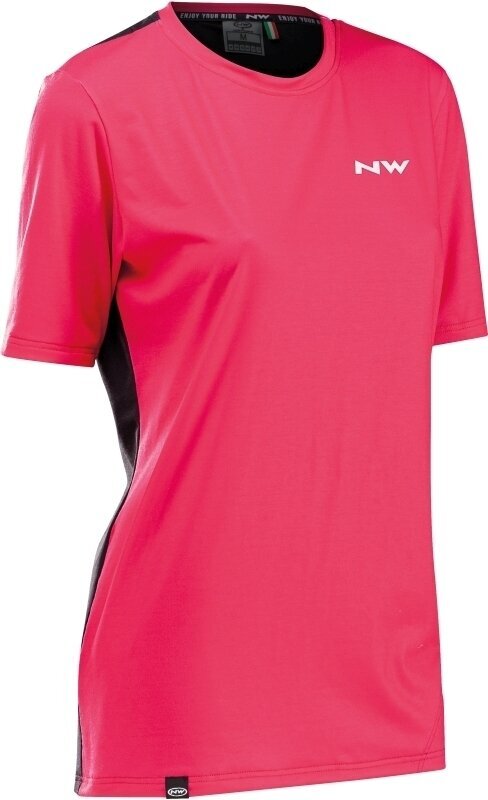Велосипедна тениска Northwave Womens Xtrail Jersey Short Sleeve Black/Fuchsia M