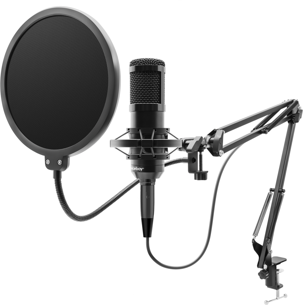 Kondenzátorový štúdiový mikrofón Niceboy Voice Handle Kondenzátorový štúdiový mikrofón