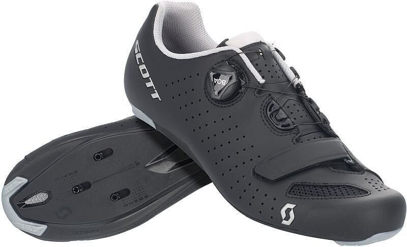 Chaussures de cyclisme pour hommes Scott Road Comp BOA Black/Silver 41 Chaussures de cyclisme pour hommes