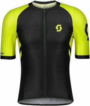 Fietsshirt Scott RC Premium Climber Jersey Black/Sulphur Yellow M - 1