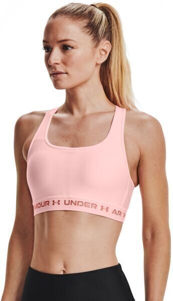 Fitness Underwear Under Armour Women's Armour Mid Crossback Sports Bra Beta Tint/Stardust Pink 2XL Fitness Underwear