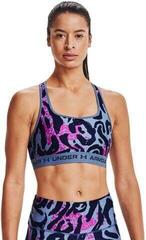 Фитнес бельо Under Armour Women's Armour Mid Crossback Printed Sports Bra Mineral Blue/Midnight Navy XS Фитнес бельо