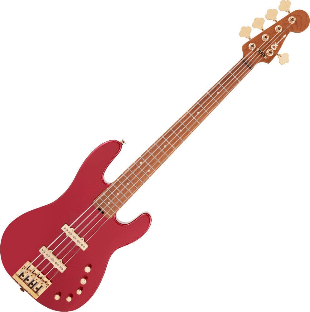 5-snarige basgitaar Charvel Pro-Mod San Dimas Bass JJ V MN Candy Apple Red