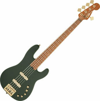 5-snarige basgitaar Charvel Pro-Mod San Dimas Bass JJ V MN Lambo Green Metallic - 1