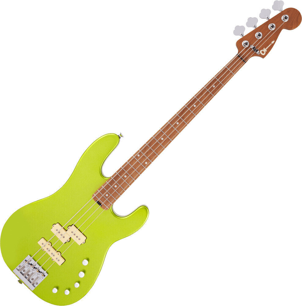Elektrische basgitaar Charvel Pro-Mod San Dimas Bass PJ IV MN Lime Green Metallic