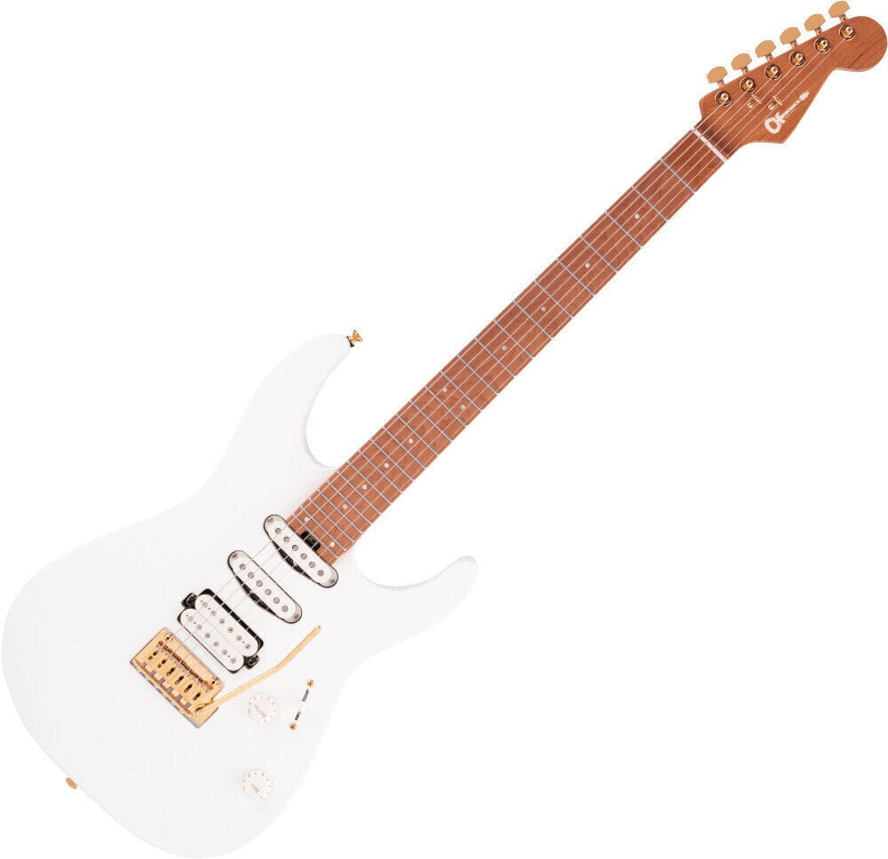 Guitare électrique Charvel Pro-Mod DK24 HSS 2PT Caramelized MN Snow White