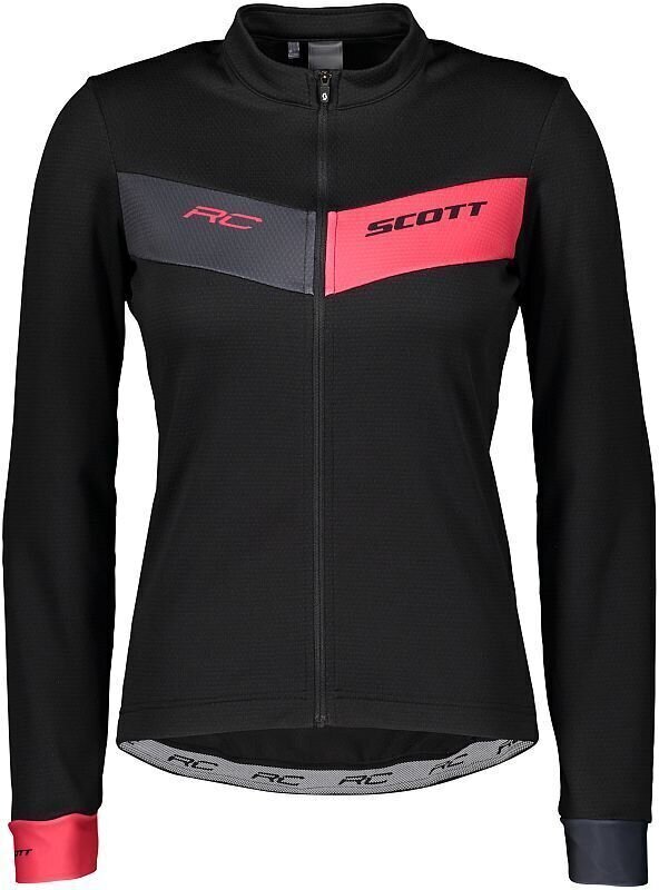 Cycling jersey Scott Women's RC Warm L/SL Jersey Black/Azalea Pink S