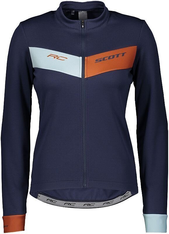 Camisola de ciclismo Scott Women's RC Warm L/SL Jersey Blue Nights/Brown Clay XS