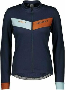 Cycling jersey Scott Women's RC Warm L/SL Jersey Blue Nights/Brown Clay XS - 1