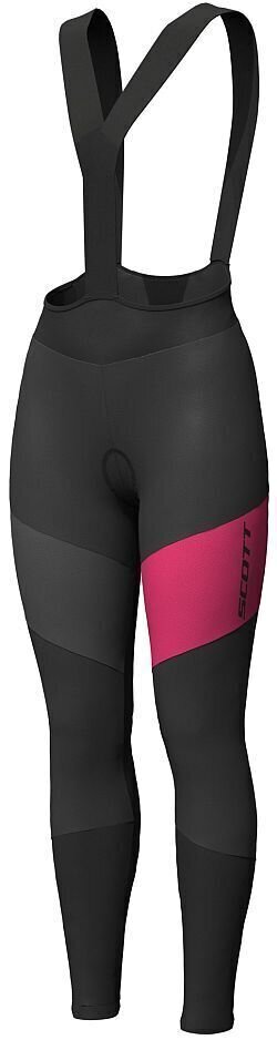 Kolesarske hlače Scott Warm WB +++ Black/Azalea Pink XS Kolesarske hlače