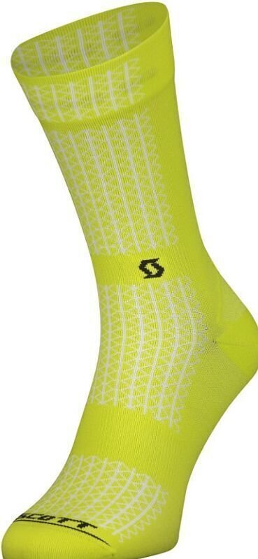 Biciklistički čarape Scott Performance Crew Yellow/Black 45-47 Biciklistički čarape