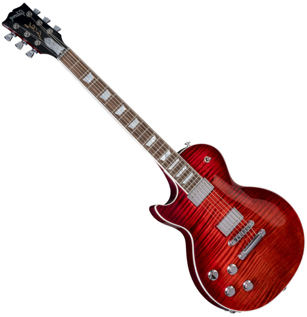 Guitare électrique Gibson Les Paul Standard HP 2018 Left Hand Blood Orange Fade