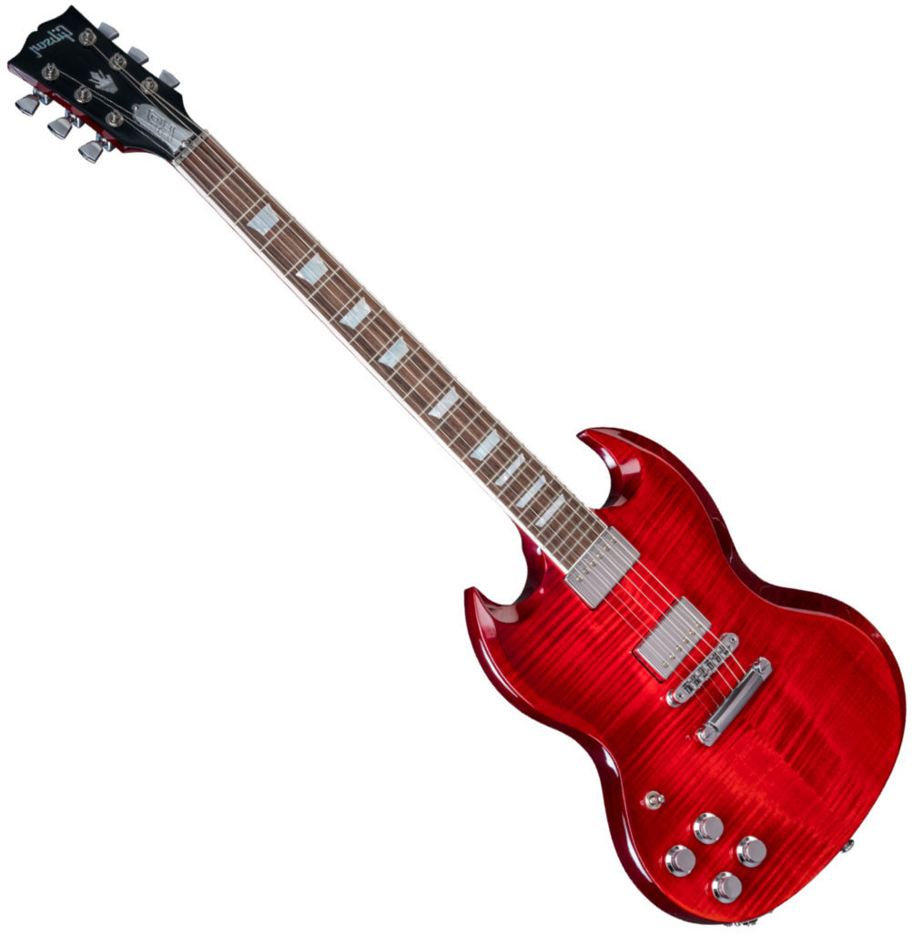 Guitare électrique Gibson SG Standard HP 2018 Left Hand Blood Orange Fade