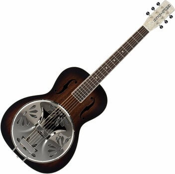 Resonator Guitar Gretsch G9220 Bobtail Deluxe Katalox FB RN 2-Tone Sunburst - 1