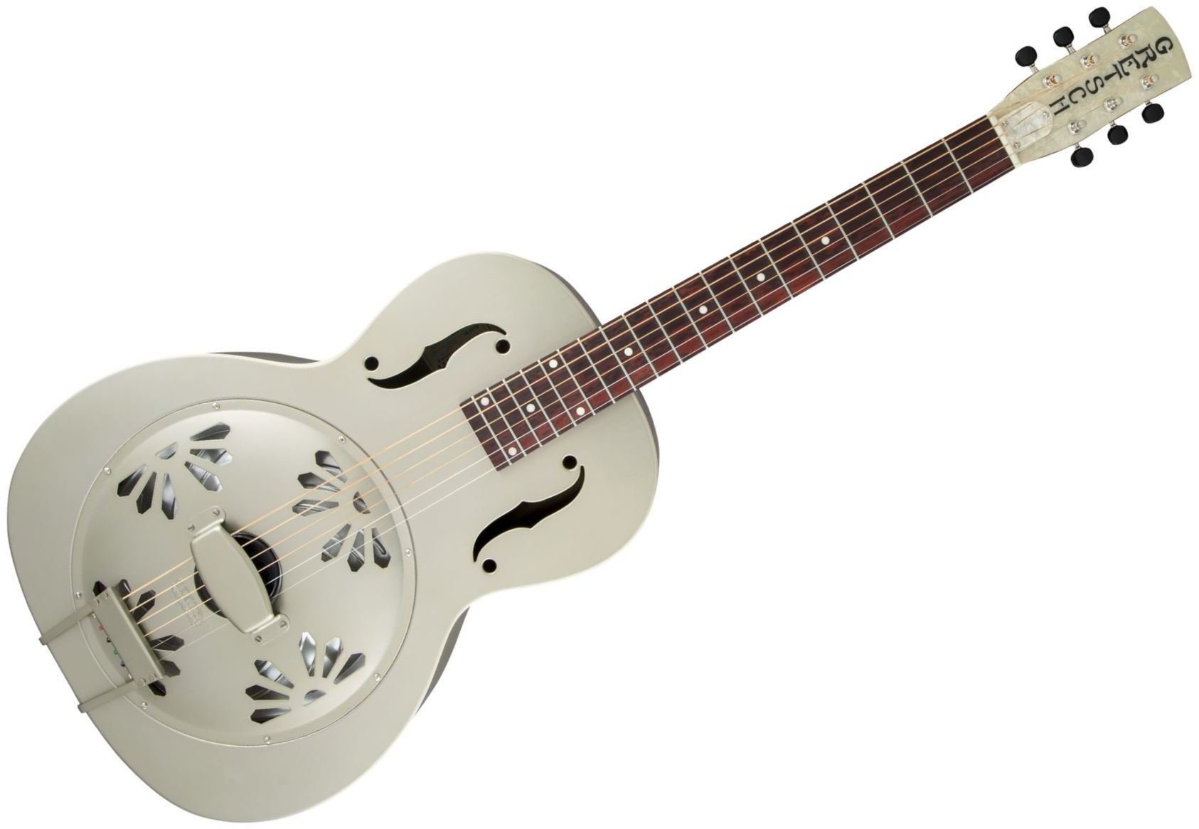 Resonator Guitar Gretsch G9201 Honey Dipper Metal Katalox FB Shed Roof