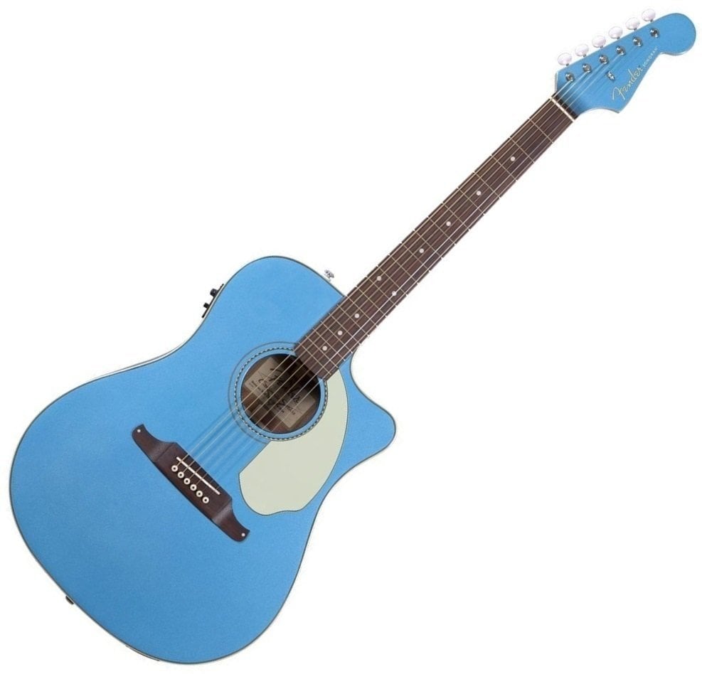 Guitare Dreadnought acoustique-électrique Fender Sonoran SCE Walnut FB Lake Placid Blue