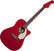 Dreadnought Elektro-Akustikgitarren Fender Sonoran SCE Walnut FB Candy Apple Red