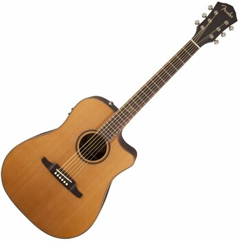 guitarra eletroacústica Fender F1020SCE Walnut FB Natural - 1