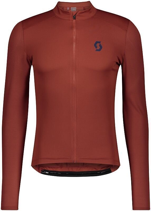 Odzież kolarska / koszulka Scott Endurance 10 L/SL Golf Rust Red/Midnight Blue L
