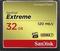 Carte mémoire SanDisk Extreme CompactFlash 32 GB SDCFXSB-032G-G46 CompactFlash 32 GB Carte mémoire