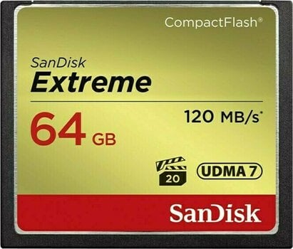Cartão de memória SanDisk Extreme CompactFlash 64 GB SDCFXSB-064G-G46 CompactFlash 64 GB Cartão de memória - 1