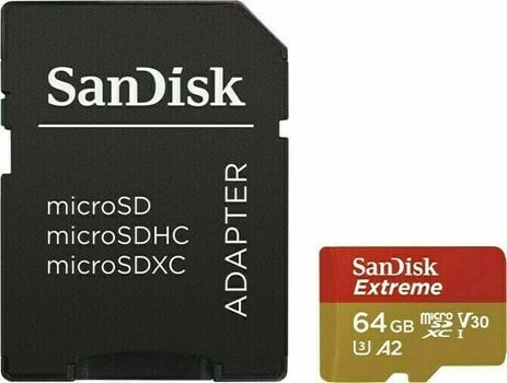Cartão de memória SanDisk Extreme microSDXC 64 GB SDSQXA2-064G-GN6MA Micro SDXC 64 GB Cartão de memória - 1