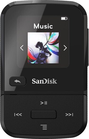 Reproductor de música portátil SanDisk MP3 Clip Sport GO 16 GB Negro