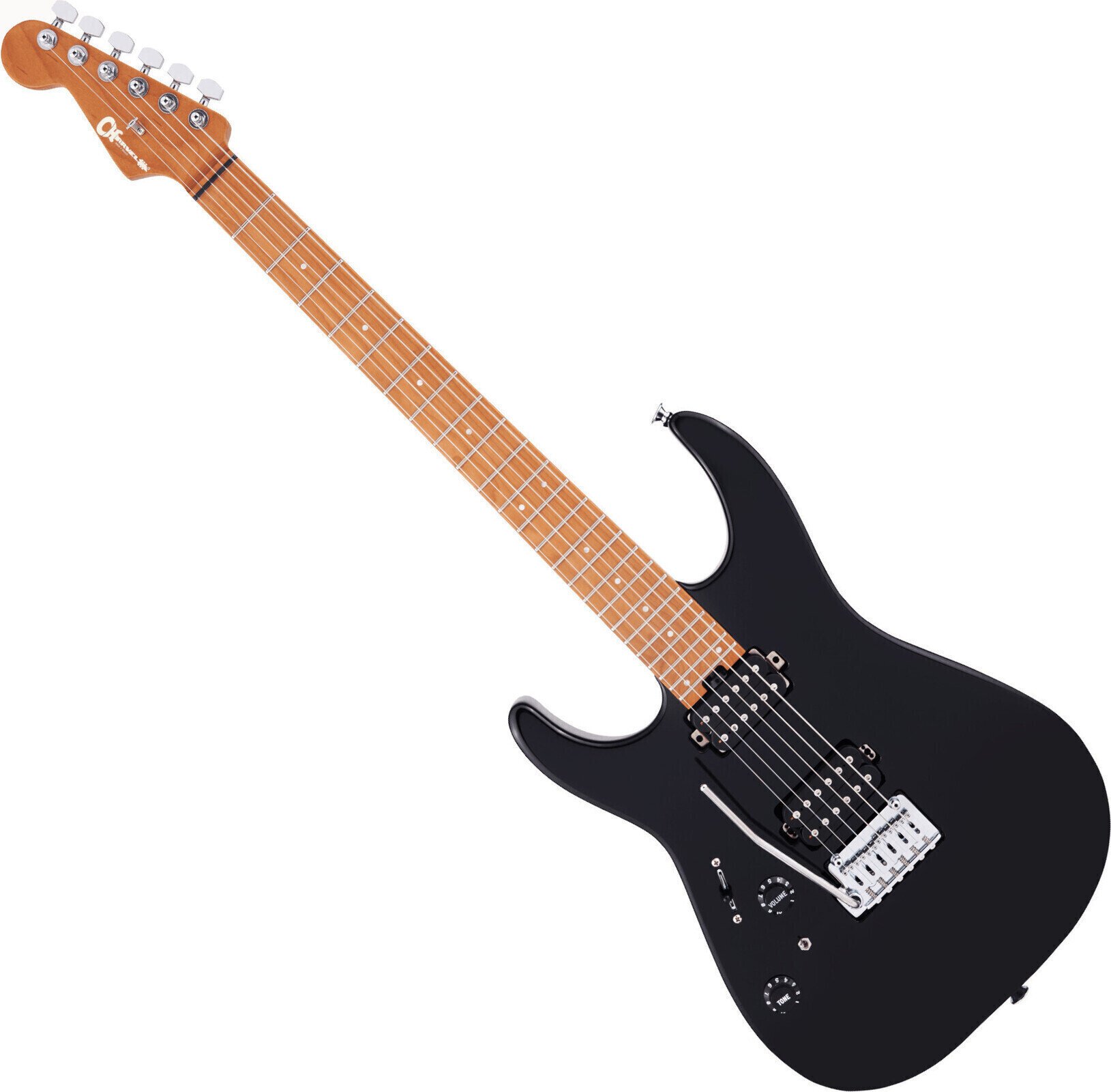Guitare électrique Charvel Pro-Mod DK24 HH 2PT LH Caramelized MN Gloss Black