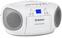 Lecteur de musique de table Auna BoomBerry Boom Box White